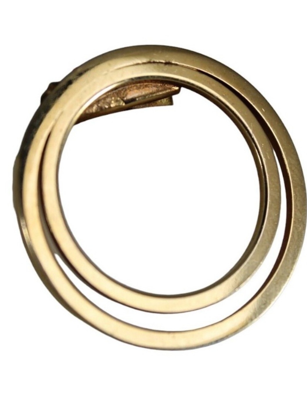 Vintage Gold-Tone Double Ring Scarf Pin - Germany